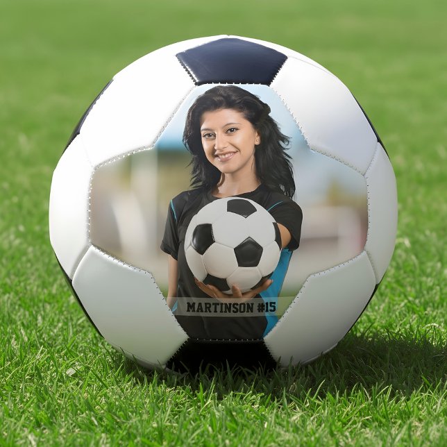 Balón De Fútbol Su foto, su texto (Customize with name and team number.)