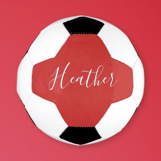 Balón De Fútbol Su guión blanco Personalizado en rojo (Subido por el creador)