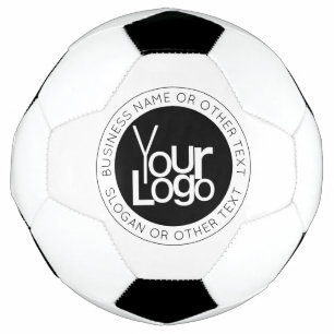 Balón De Fútbol Su logotipo empresarial y texto moderno y sencillo