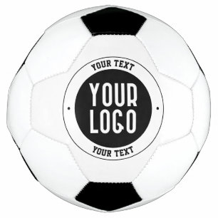 Balón De Fútbol Su logotipo o diseño comercial Texto editable en