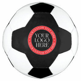 Balón De Fútbol Su logotipo u otra imagen | Rojo negro y blanco