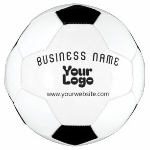Balón De Fútbol Subir logotipo retro-moderno blanco y negro (edita