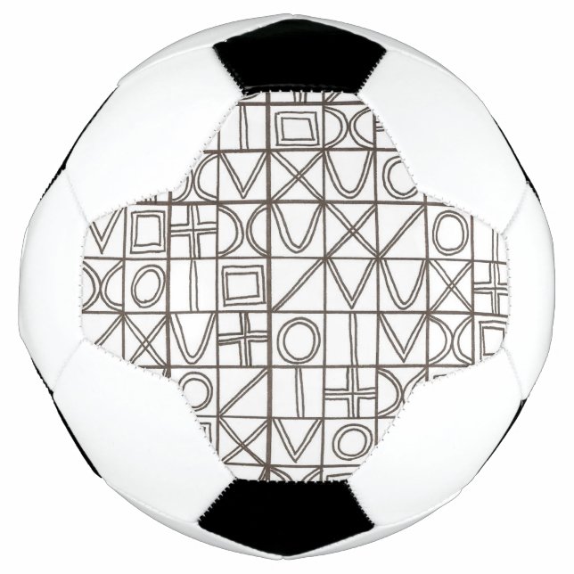 Balón De Fútbol Sudoku Two-Black And White Abstract Art (Anverso)