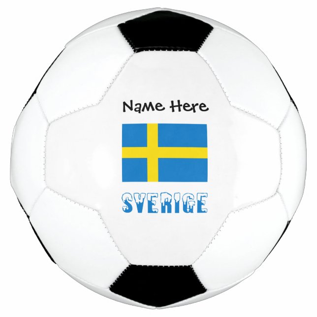 Balón De Fútbol Sverige och Svenska Flagge Personalizado (Anverso)