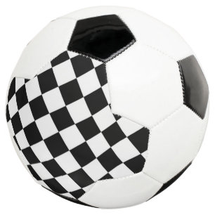 Balón De Fútbol Tablero de damas blanco negro del diamante