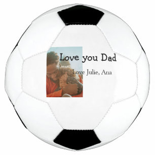 Balón De Fútbol te amo papá día del padre añadir foto nombre simpl