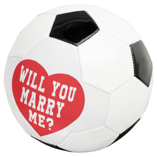 Balón De Fútbol ¿Te Casarás Conmigo? Propuesta matrimonial (Tres cuartos)