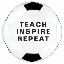 Balón De Fútbol Teach Inspire Repeat Motivational Design