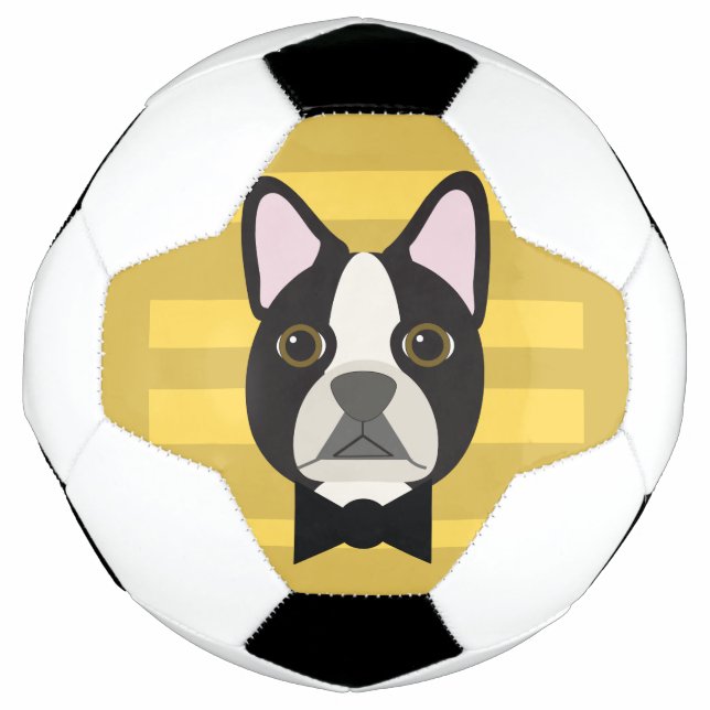 Balón De Fútbol Terrier de Boston (Anverso)