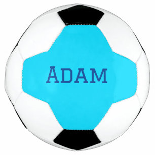 Balón De Fútbol texto azul púrpura agregar nombre mensaje de regre