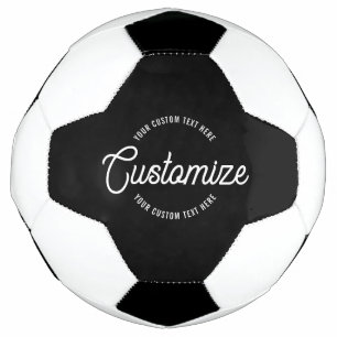Balón De Fútbol Texto circular moderno y elegante con estilo cursi