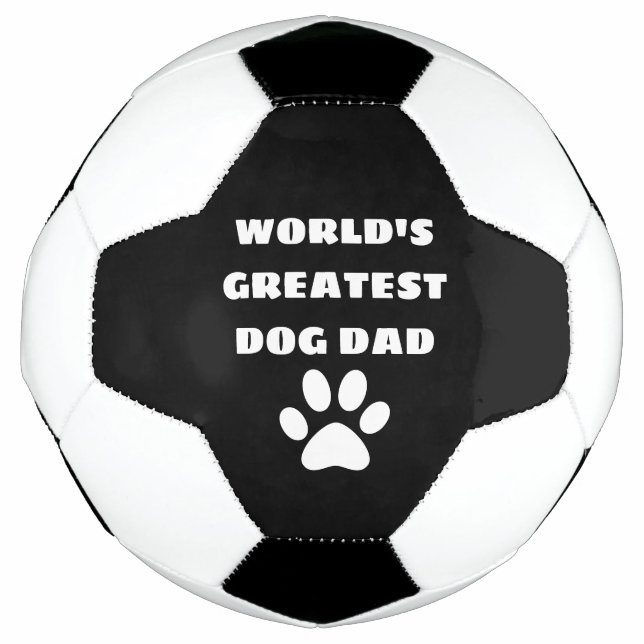 Balón De Fútbol Texto de Personalizado de papá de perro más grande (Anverso)