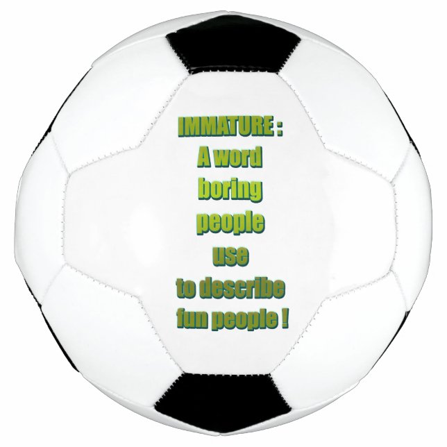 Balón De Fútbol Texto divertido e inmaduro (Anverso)