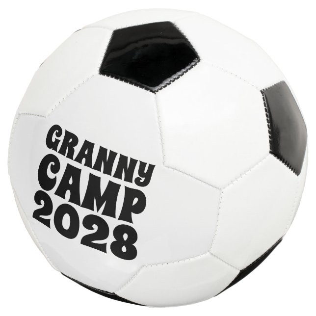 Balón De Fútbol Texto retro del campamento de la abuela (Tres cuartos)