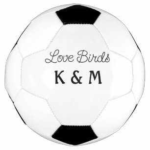 Balón De Fútbol texto simple mínimo agregue el nombre pájaros de a