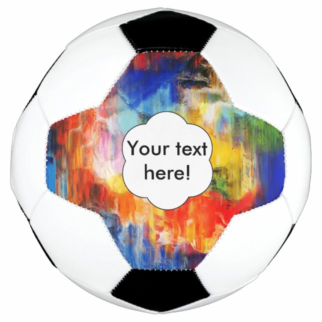 Balón De Fútbol Textura colorida (Anverso)
