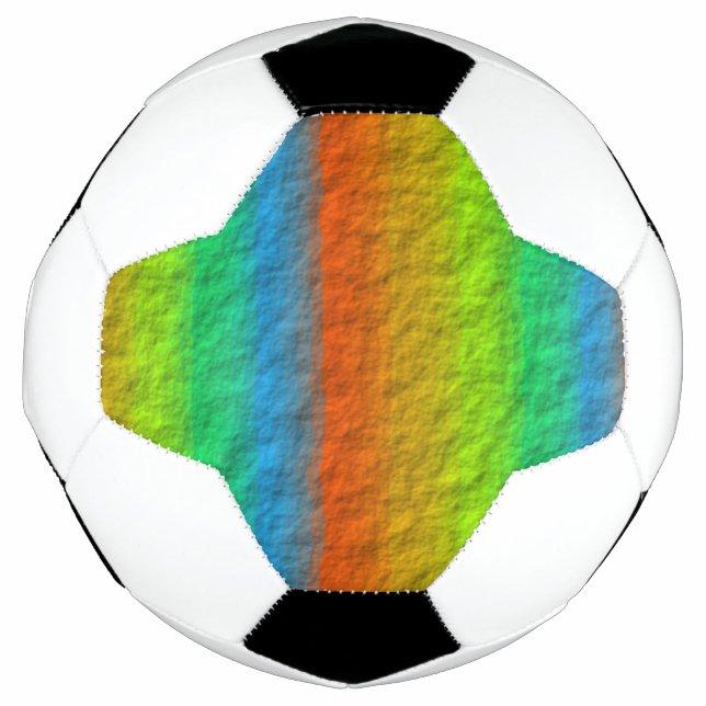 BALÓN DE FÚTBOL TEXTURA DE RAINBOW STRIPES (Anverso)