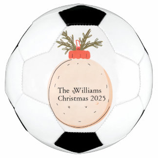 Balón De Fútbol The Family Name Christmas 2025 Elegant Script