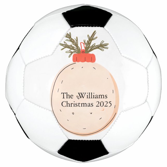 Balón De Fútbol The Family Name Christmas 2025 Elegant Script  (Anverso)