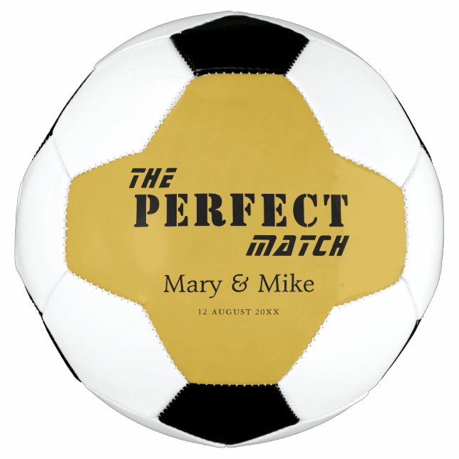Balón De Fútbol The PERFECT Match M Gold Style Couple (Anverso)