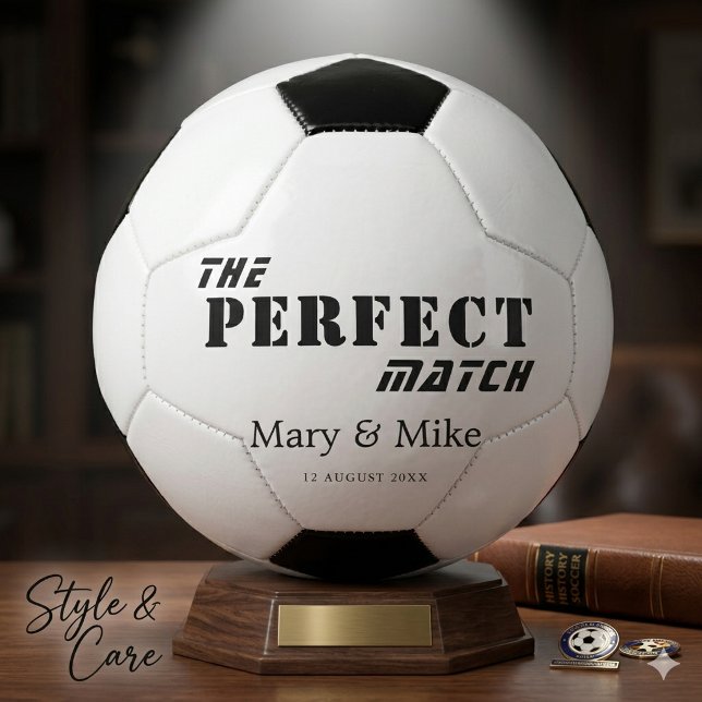 Balón De Fútbol The Perfect Match Soccer Ball For Couples Gift (The Perfect Match Soccer Ball For Couples Gift)