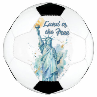 Balón De Fútbol "Tierra de los libres - Estatua de la Libertad acu