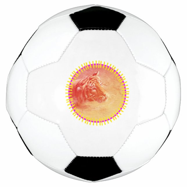 Balón De Fútbol Tigre colorido (Anverso)