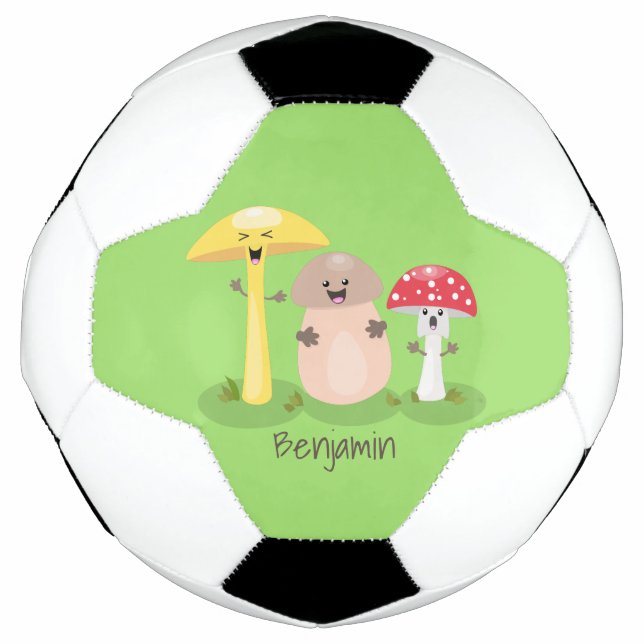 Balón De Fútbol Toadstool de hongos de hongo de kawaii (Anverso)