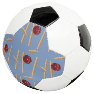 Balón De Fútbol Tocando En El Cricket,