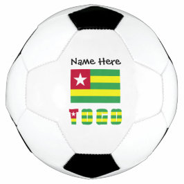 Balón De Fútbol Togo y la bandera togolesa personalizada