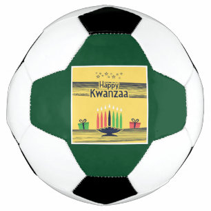 Balón De Fútbol Tono cálido y celebratorio de Kwanzaa de SlipperyJ