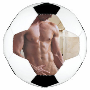 Balón De Fútbol Torso masculino musculoso sin camiseta de Slippery