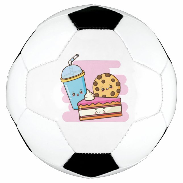 Balón De Fútbol Trío de postres deliciosos - pasteles, galletas y  (Anverso)