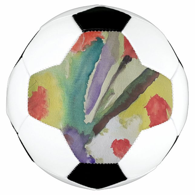 Balón De Fútbol Tulipanes abstractos y flores de primavera (Anverso)