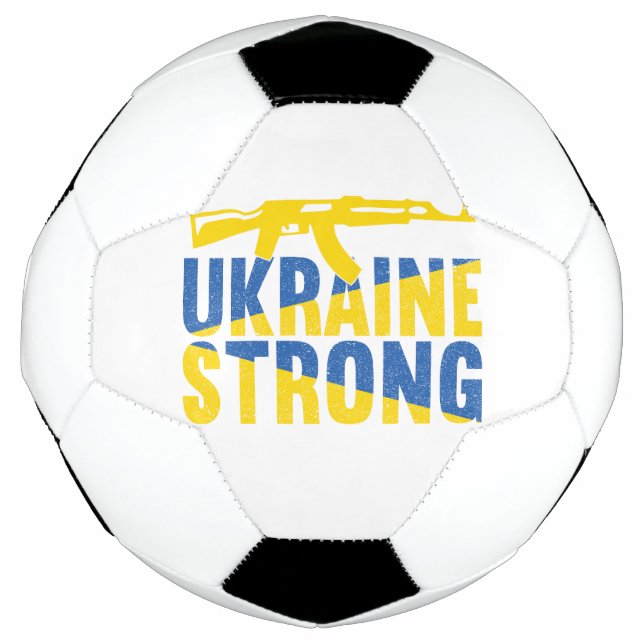 Balón De Fútbol Ucrania apoya firmemente a Ucrania (Anverso)