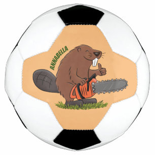 Balón De Fútbol Un castor gracioso con humor de personalizado de l
