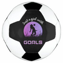 Balón De Fútbol Un chica con goles y un bello fútbol