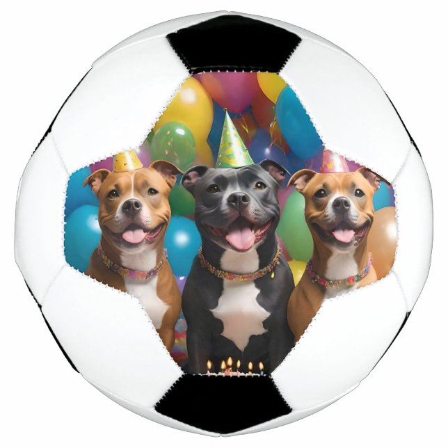 Balón De Fútbol Un Feliz Cumpleaños Con Pastel, (Anverso)