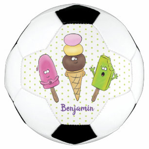 Balón De Fútbol Un trío de personalizado de helados de helado de s