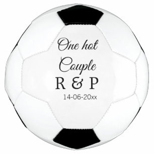 Balón De Fútbol Una letra inicial de nombre de pareja caliente tex