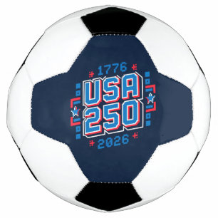 Balón De Fútbol USA 250 - 1776 a 2026 Pixel Art