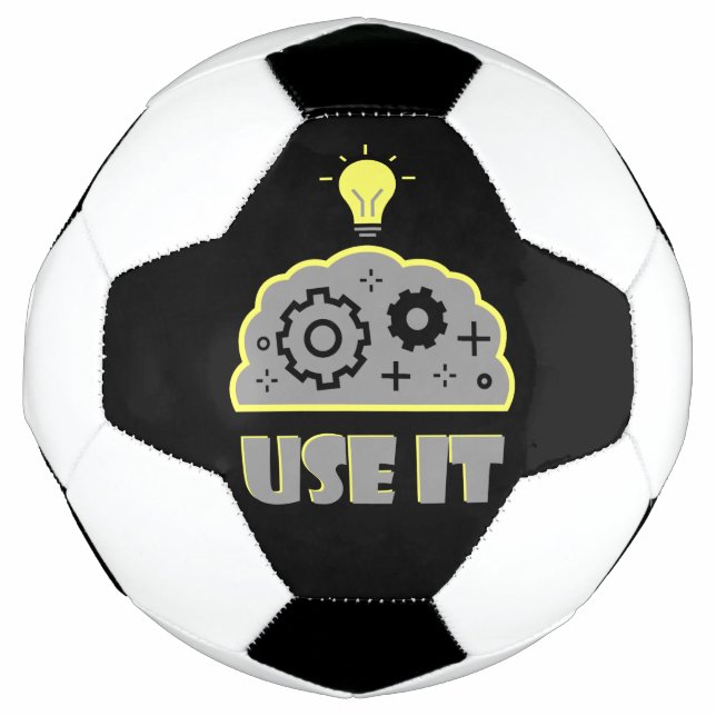 Balón De Fútbol Usa tu cerebro (Anverso)