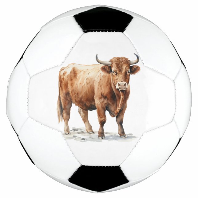 Balón De Fútbol Vaca Highland (Anverso)