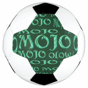 Balón de fútbol verde de Mojo