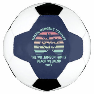 Balón De Fútbol Viaje de playa tropical retro para familias person