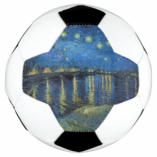 Balón De Fútbol Vincent van Gogh - Noche estrellada sobre el Ródan (Anverso)