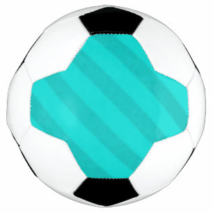 Balón De Fútbol Vintage Candy Stripe Verde azulada Peacock Aqua