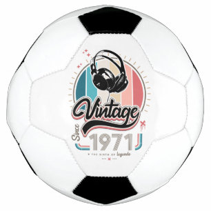 Balón De Fútbol Vintage desde audífonos de 1971