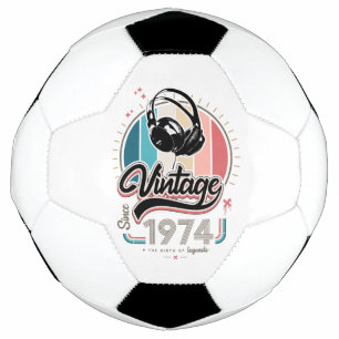 Balón De Fútbol Vintage desde audífonos de 1974
