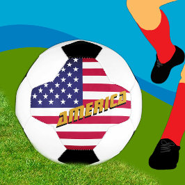 Balón De Fútbol Vintage Fútbol y Bandera Americana / Deporte